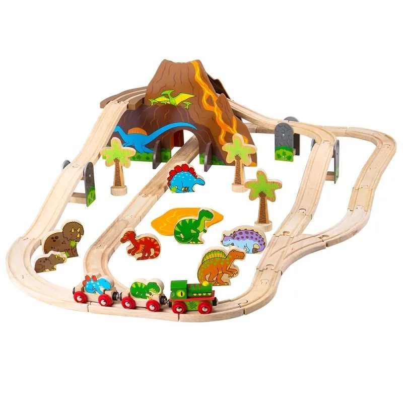 Bigjigs Pista treno dei dinosauri