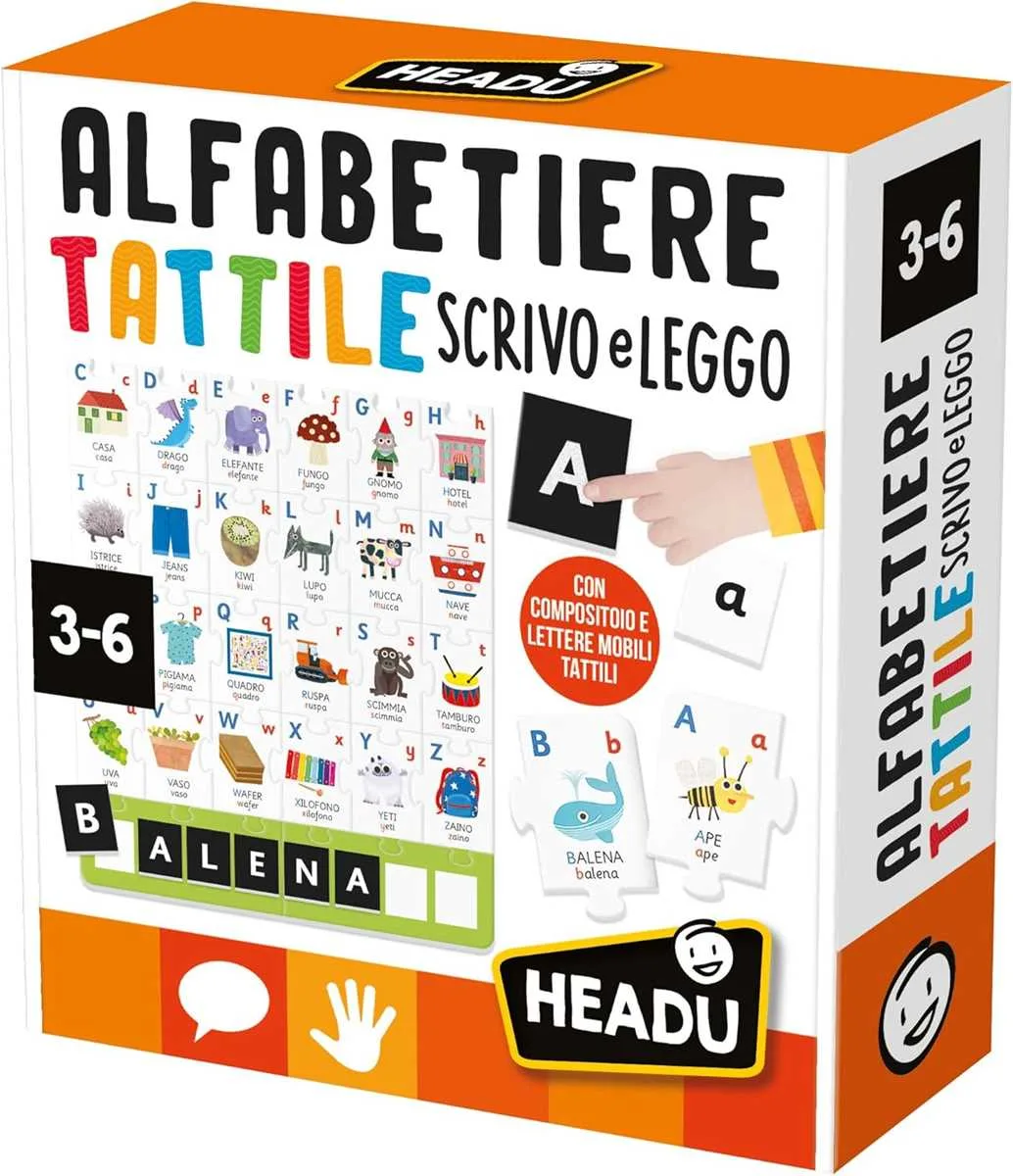 Headu Alfabetiere Tattile Scrivo e Leggo
