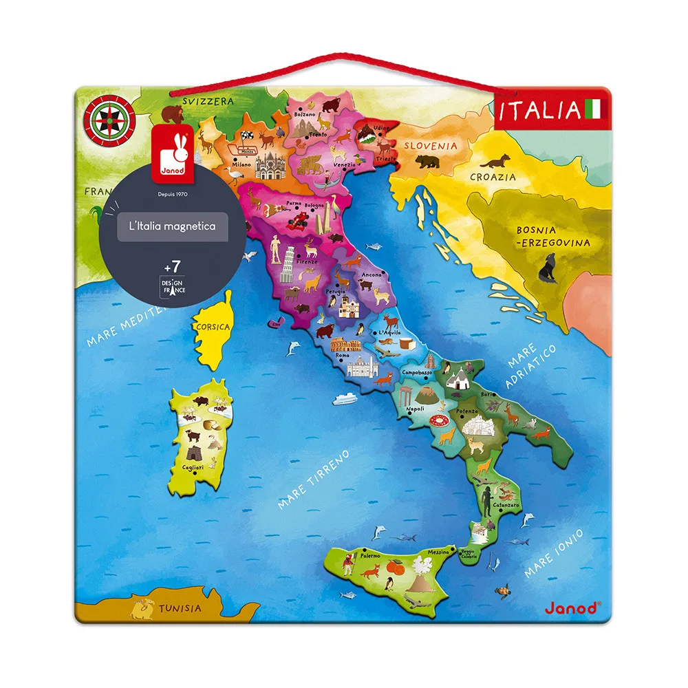 Janod Mappa magnetica d'Italia