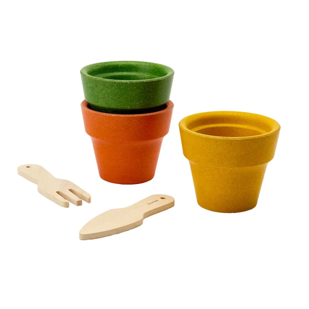 PlanToys Tre vasi per il giardinaggio